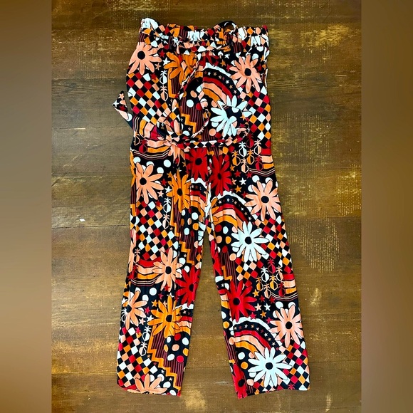 Farm Rio Daisy Wide Leg Pants - Picture 2 of 10